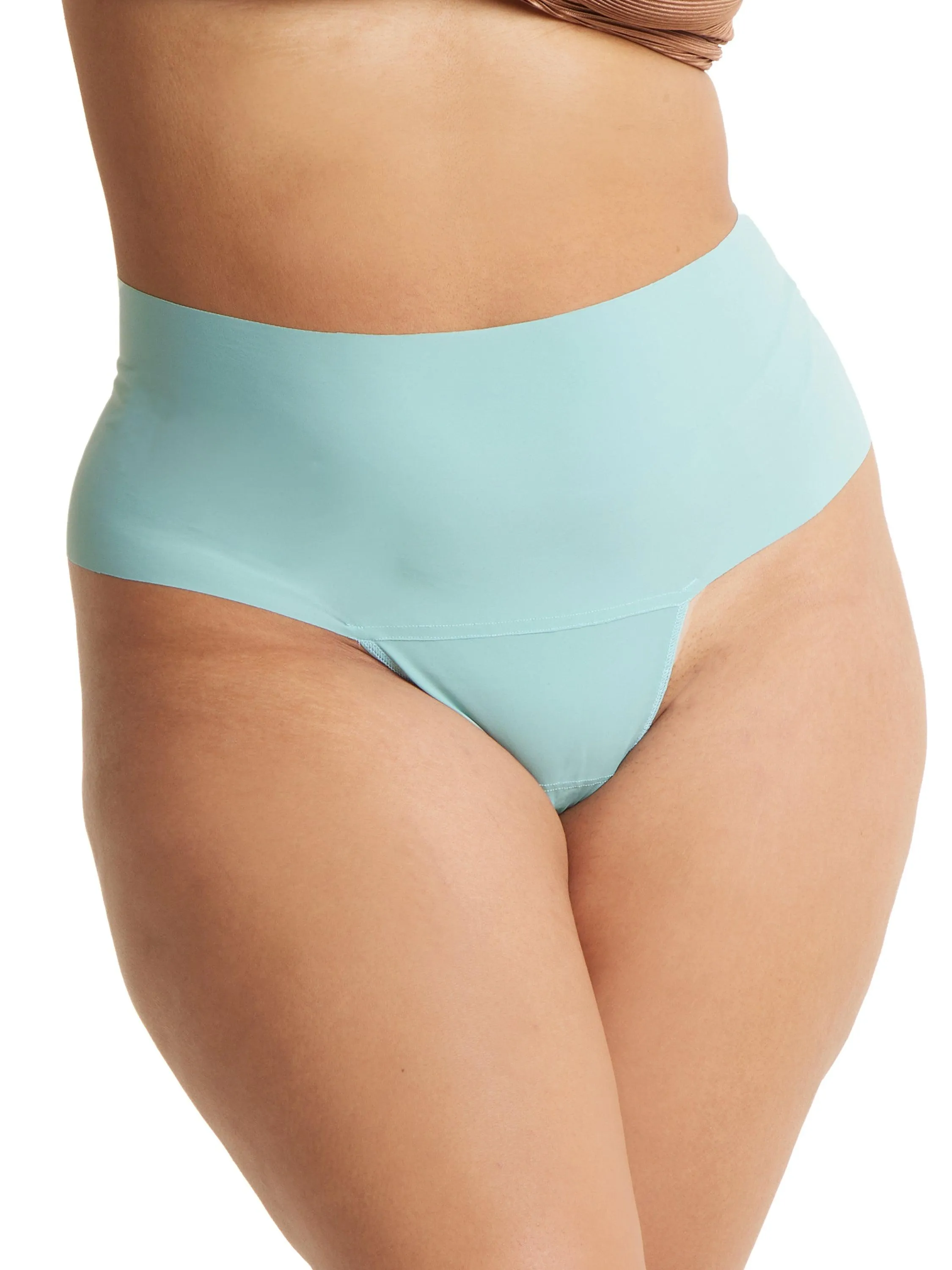 Plus Size BreatheSoft™ High Rise Thong Exclusive Eucalyptus