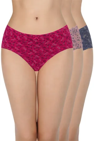 Printed Mid Rise Hipster (Pack of 3)