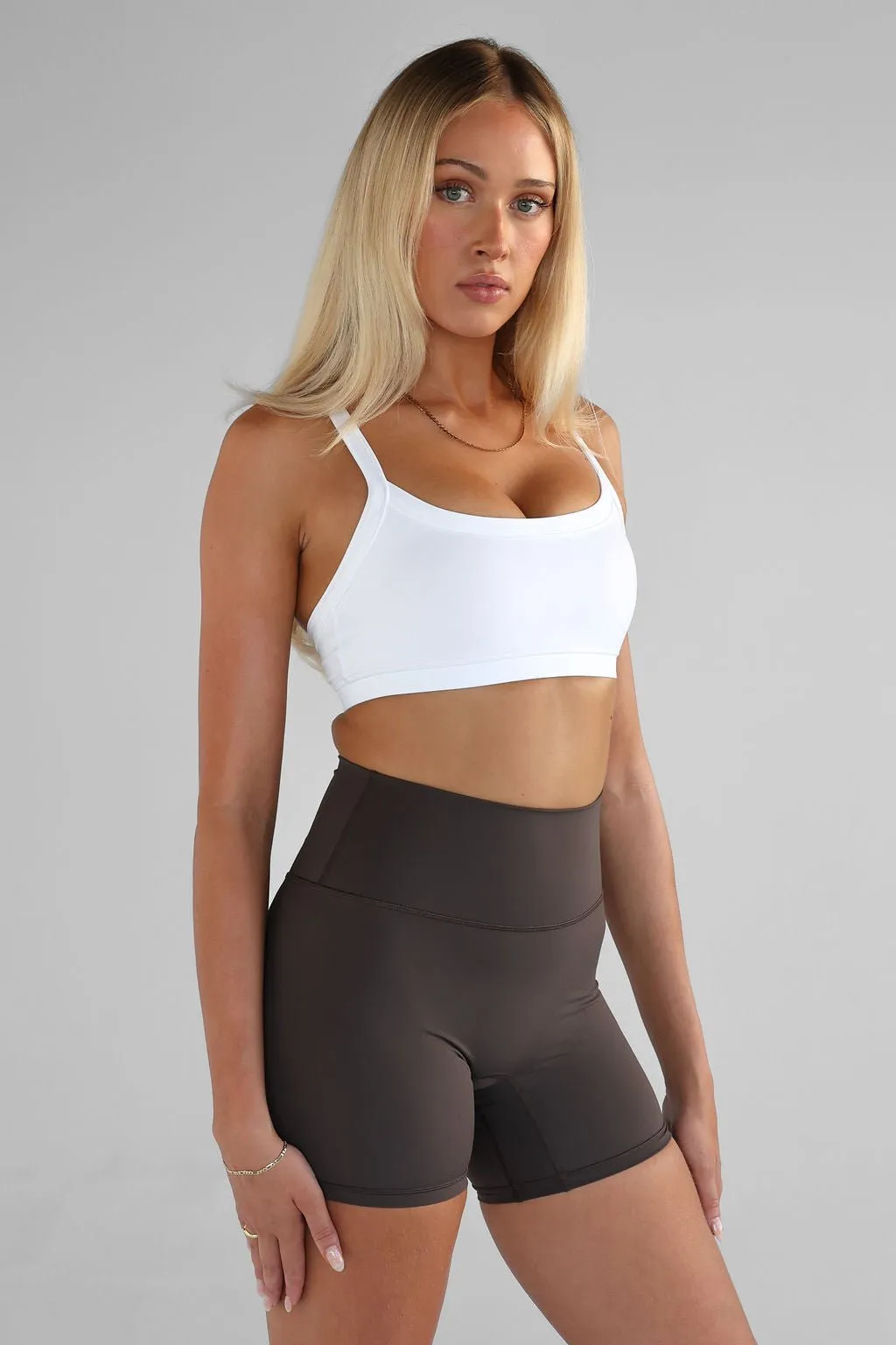 SCULPT Cross Back Crop - White