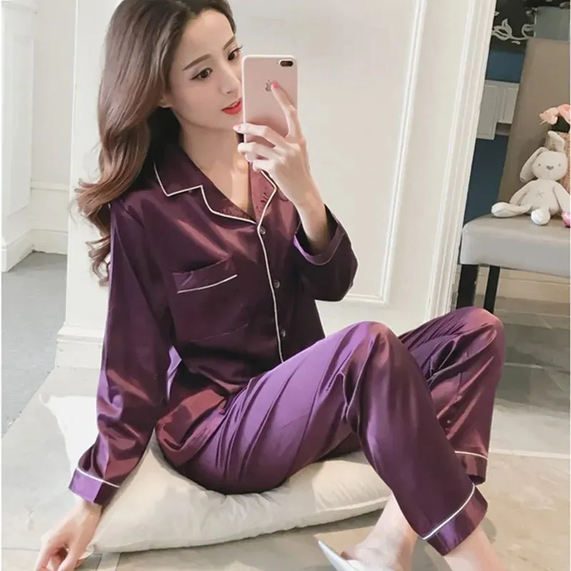 Silky Smooth Women's Satin Pajama Set for Luxurious Comfort