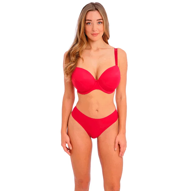 Smoothease Seamless Invisible Stretch Thong Red - Fantasie