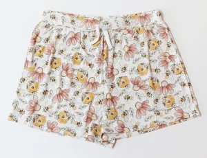 Spring Fever Busy Bee - Women's Bamboo Lounge Shorts