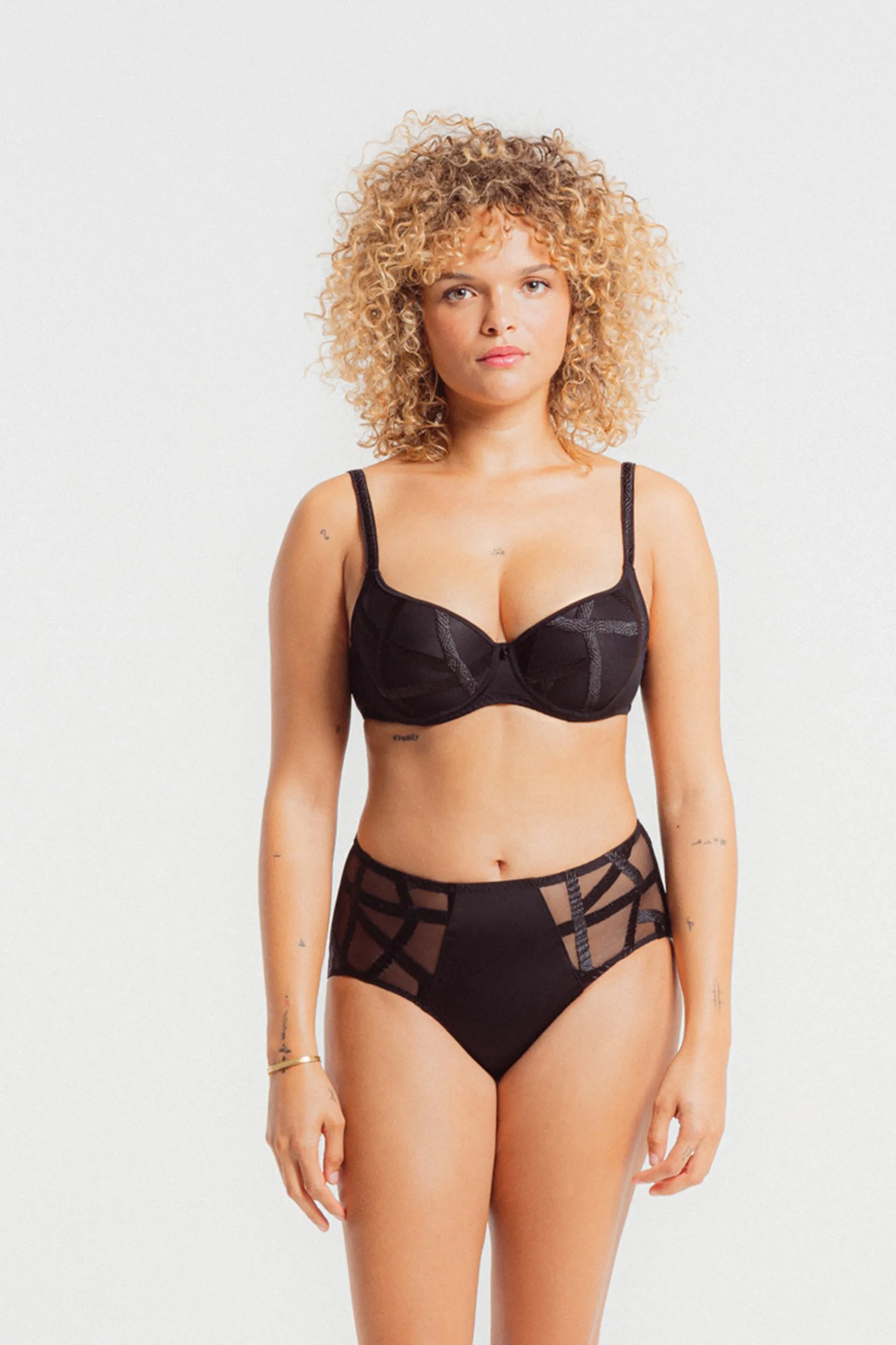 Série High Waisted Brief Noir