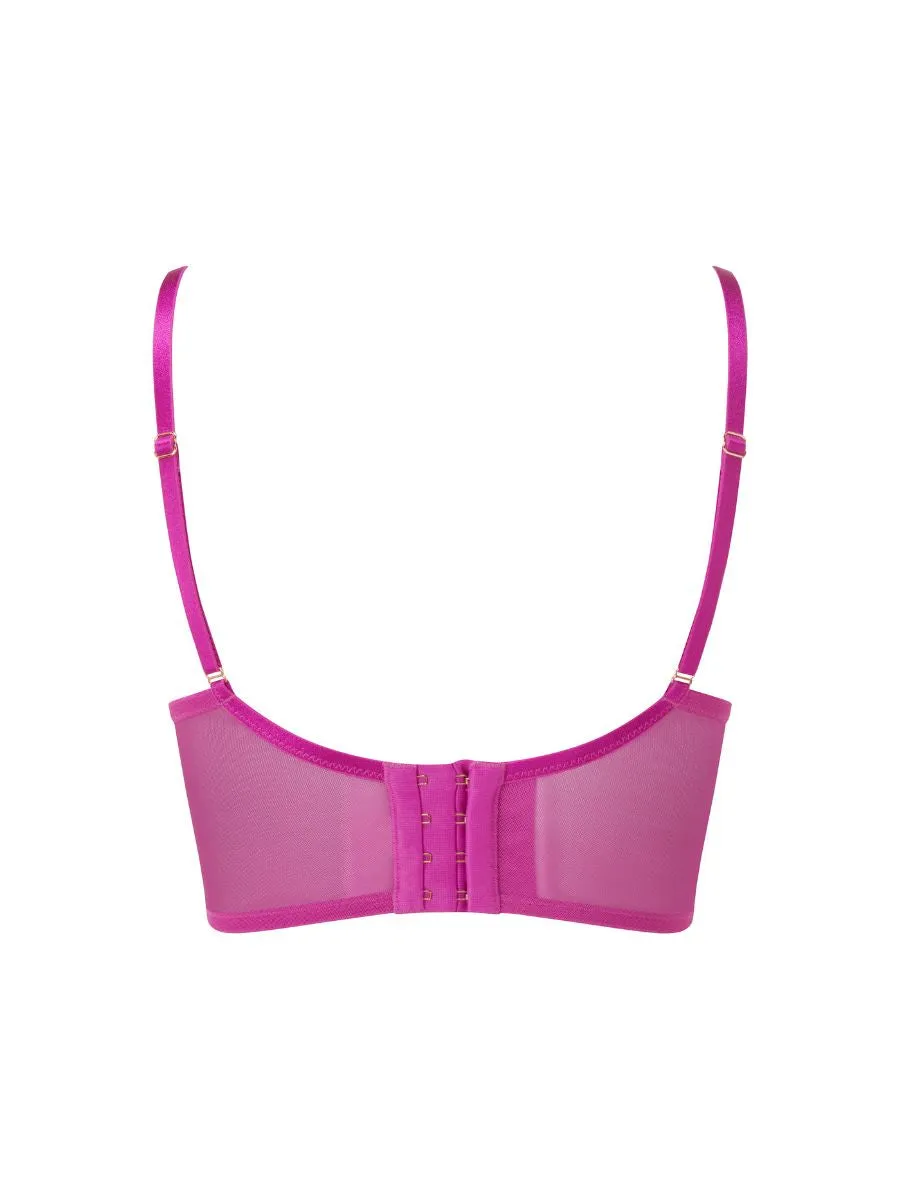 Suspense Longline Plunge Bra - Fuschia