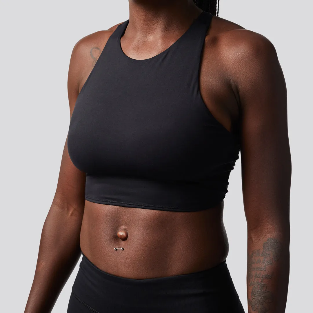 Synergy Cropped Sports Bra (Black)