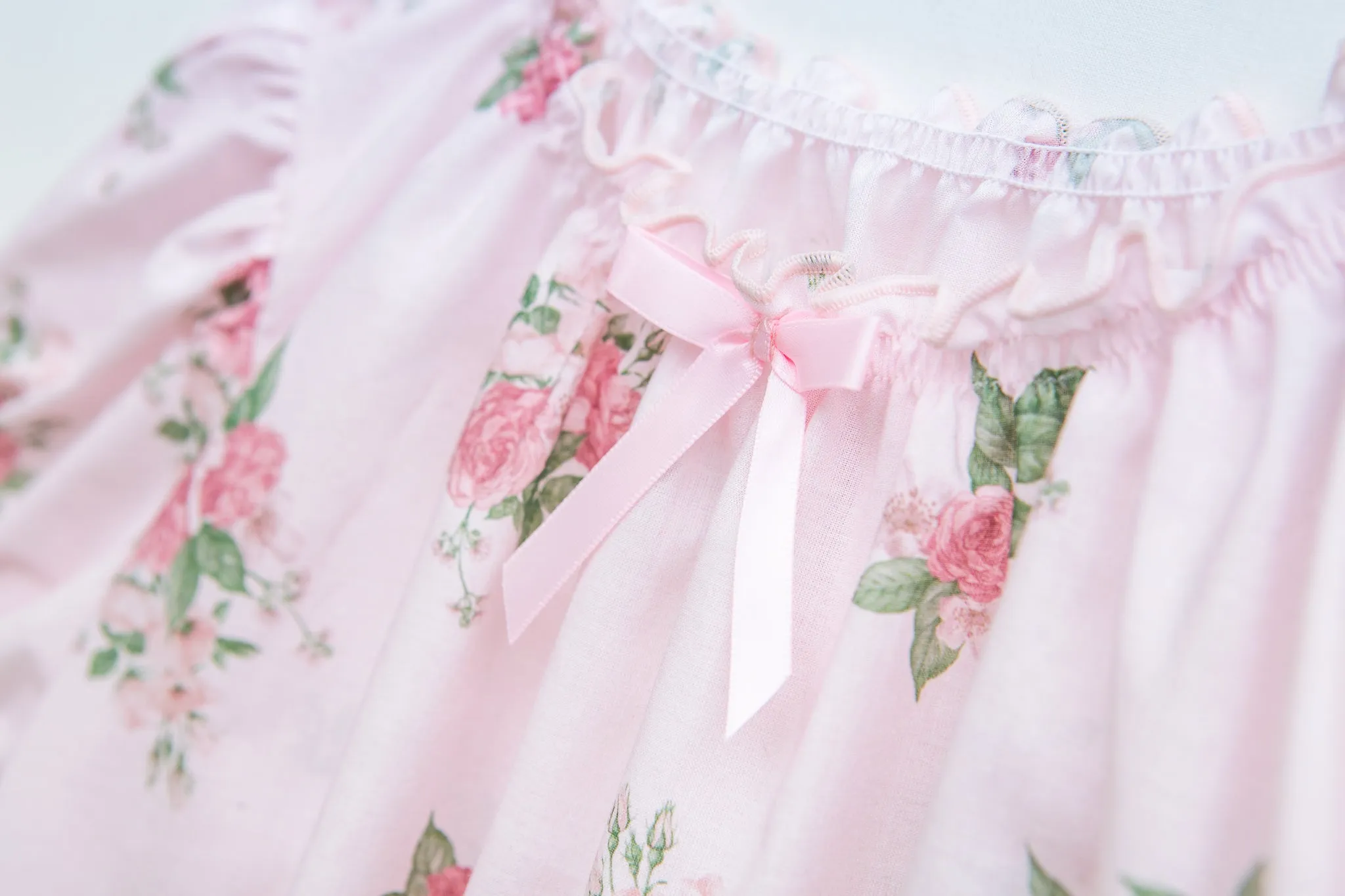 VANESSA - GIRLS COTTON NIGHTDRESS PINK ROSES