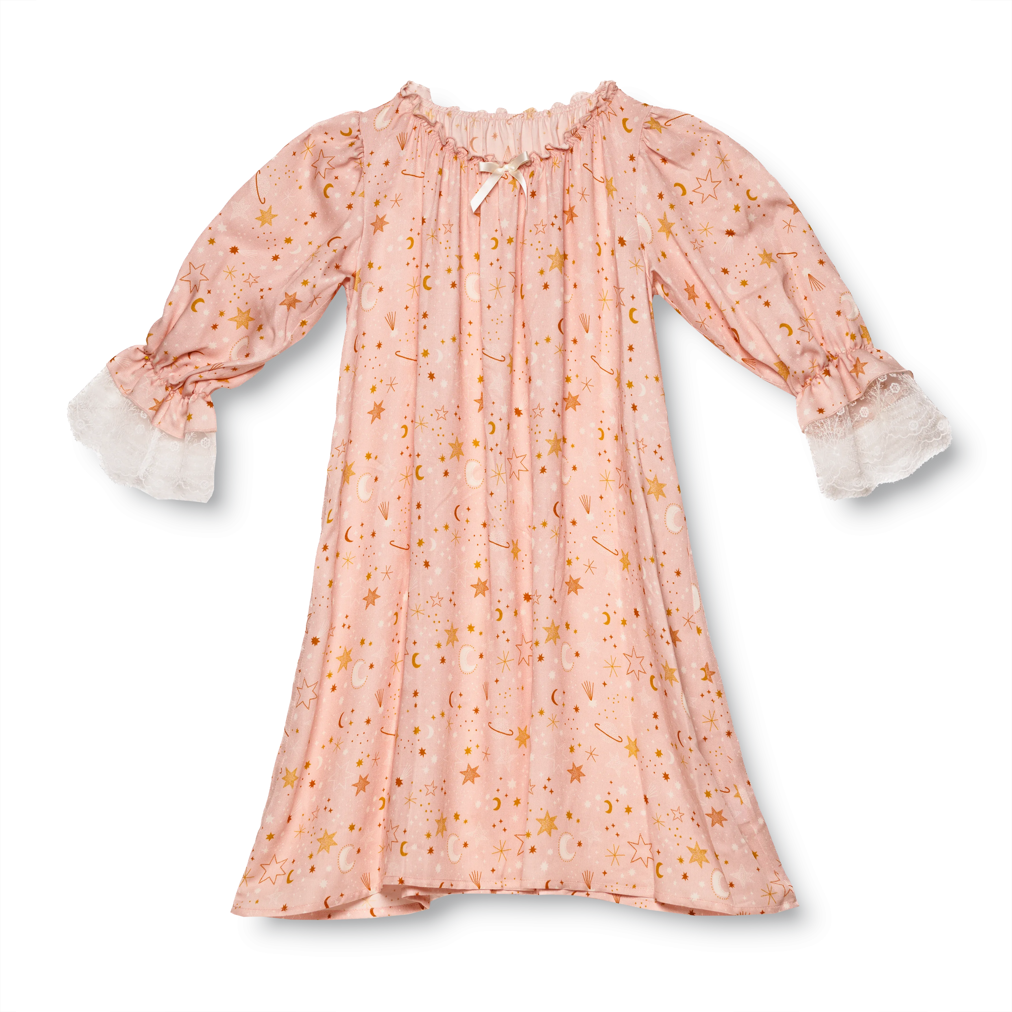 VICTORIA - GIRLS' NIGHTDRESS PINK STARS