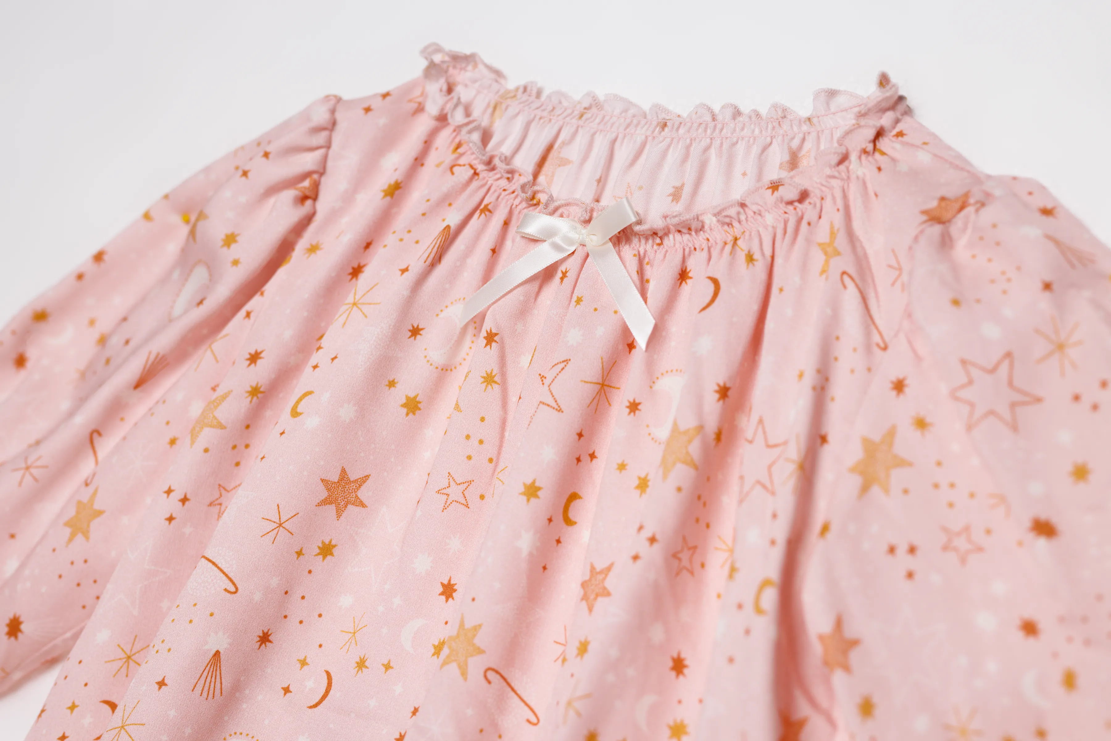 VICTORIA - GIRLS' NIGHTDRESS PINK STARS