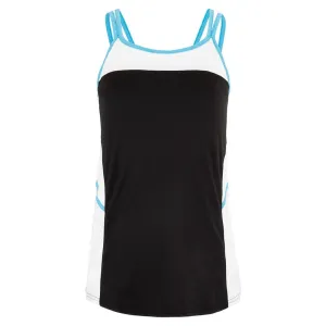 Women's Advantage Tennis Tank Black and White