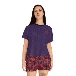 Women's Short Pajama Set (AOP) PURPLE EXTREME